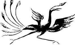 鸟 飞鸟 凤凰 矢量线