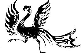 鸟 飞鸟 凤凰 矢量线