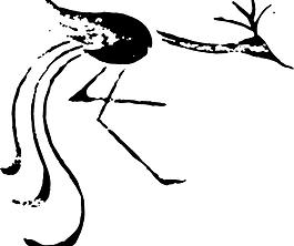 鸟 飞鸟 凤凰 矢量线