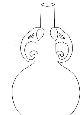 花瓶 陶瓷 矢量线图