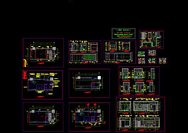单人间精装全图cad图纸