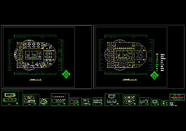 中草药办公室装修图cad图纸
