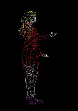 人物cad图纸模型设计