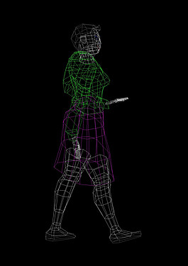 人物cad图纸模型