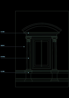 房门建筑cad图块