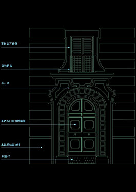 房门cad图块