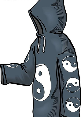 灰色调太极图案服饰设计