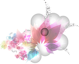 水墨色彩花设计方案