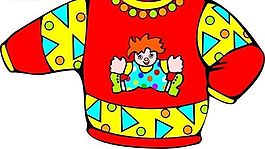 彩色圆领卡通图案儿童服饰设计