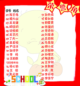 小学荣誉角光荣榜