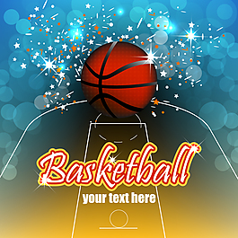 创意篮球海报矢量素材