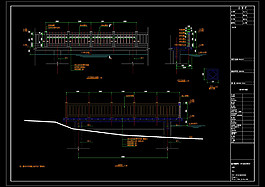 塑木栏杆cad图纸