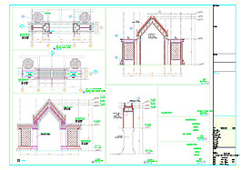 入口门头详图cad图纸