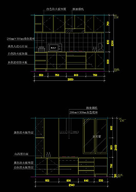 厨房cad图素材