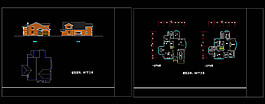 别墅平立面图cad图