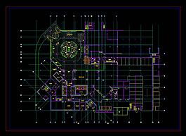 北京希尔顿酒店cad图稿