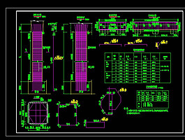 桥墩结构cad图纸素材