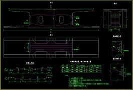 中横隔板预应力钢束图cad图纸
