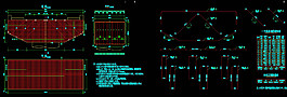 主桥主墩盖梁普通钢筋构造cad图纸