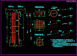 主桥主墩墩柱钢筋构造cad图纸