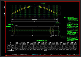 主拱吊索布置及长度图cad图素材