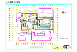 道路广场平面图cad图素材