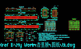 主桥系杆中段普通钢筋cad图纸