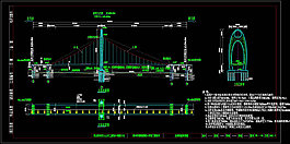 主桥桥型布置图cad图纸