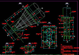 竖转铰构造图cad图纸