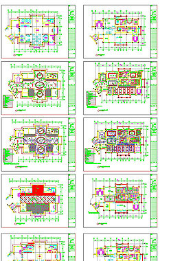 高级会所cad详图素材