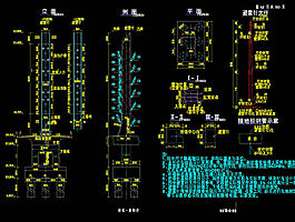 桥塔一般构造cad图纸