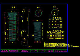 过渡墩基桩构造cad图素材