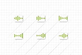 草绿色声音波纹图标