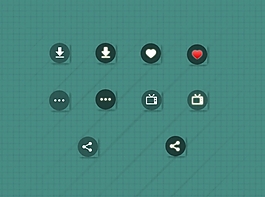 圆形多媒体元素图标