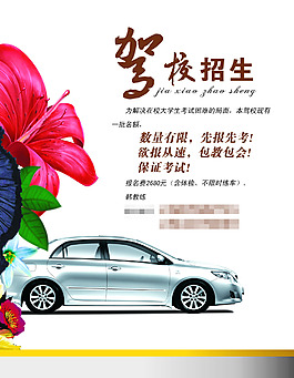 驾校招生海报