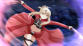 红色战斗少女