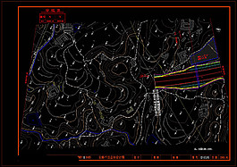 公路平面总体cad图稿素材