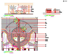 广州新世界景观细部cad详图