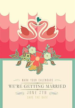 古典婚礼贺卡素材