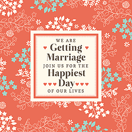 清新婚礼邀请卡矢量素材