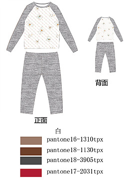 麻灰色线条简约内衣模版