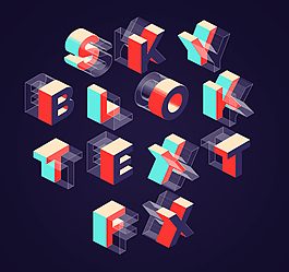 高品质3D 文字