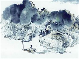 油墨画展板
