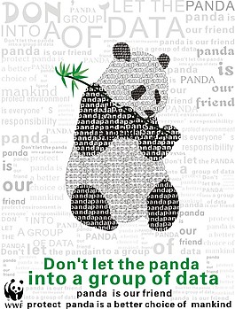 拯救大熊猫的英语海报图片