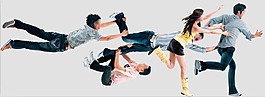 人群抢购抓钱