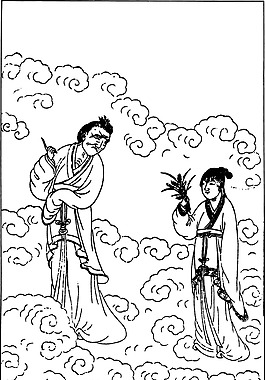 民族神话人物线稿素材130