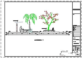 休闲空地剖面图