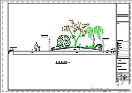 圆伞景墙剖面图