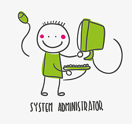 卡通系统管理员设计矢量素材