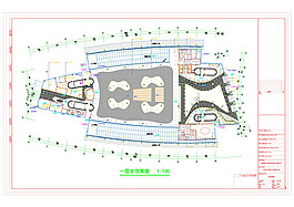 一层进厅顶面图cad图纸